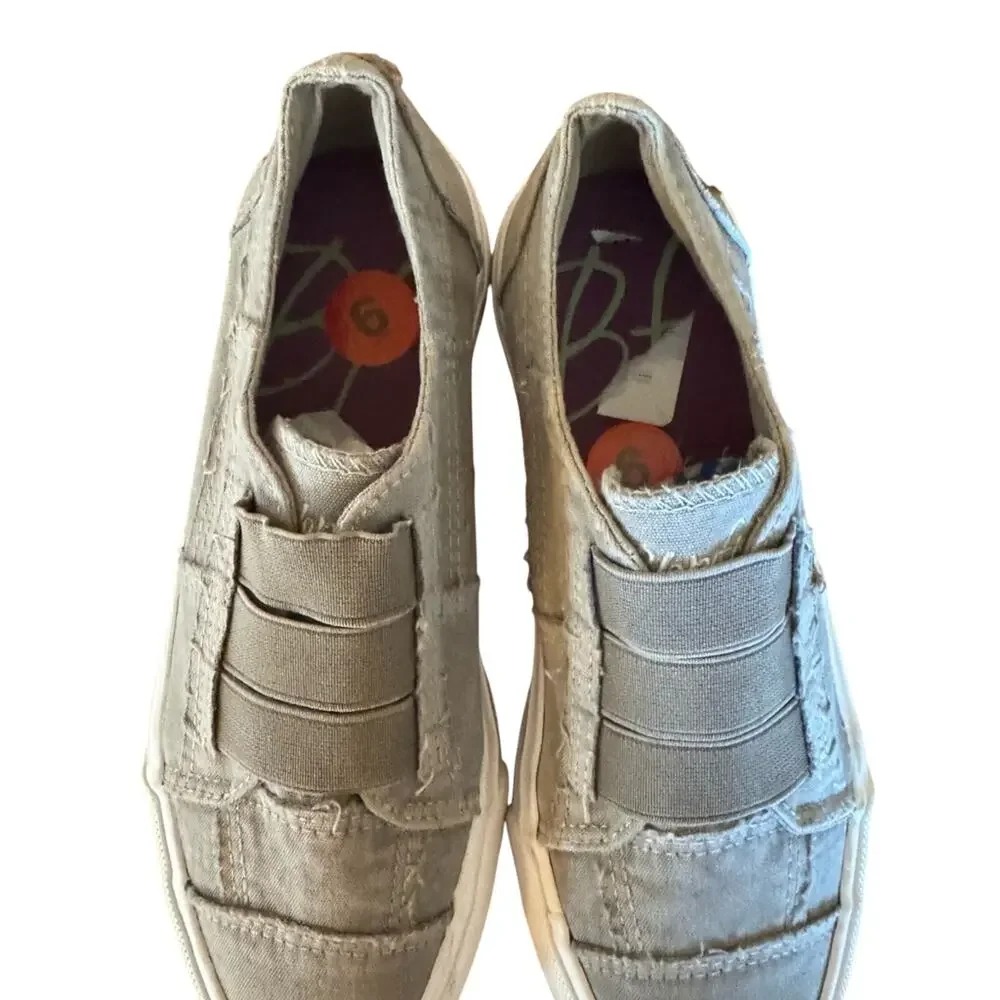 Blowfish Gray Sneakers with Slip-On Design and Padded Collar size 6